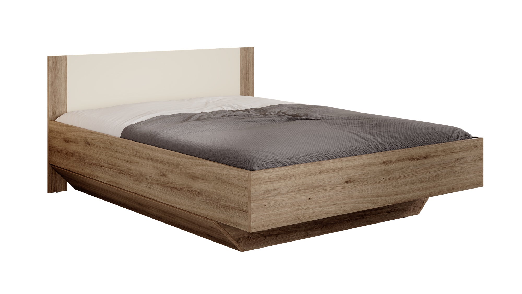 Valduz - Tweepersoonsbed - Eiken - 160x200 cm