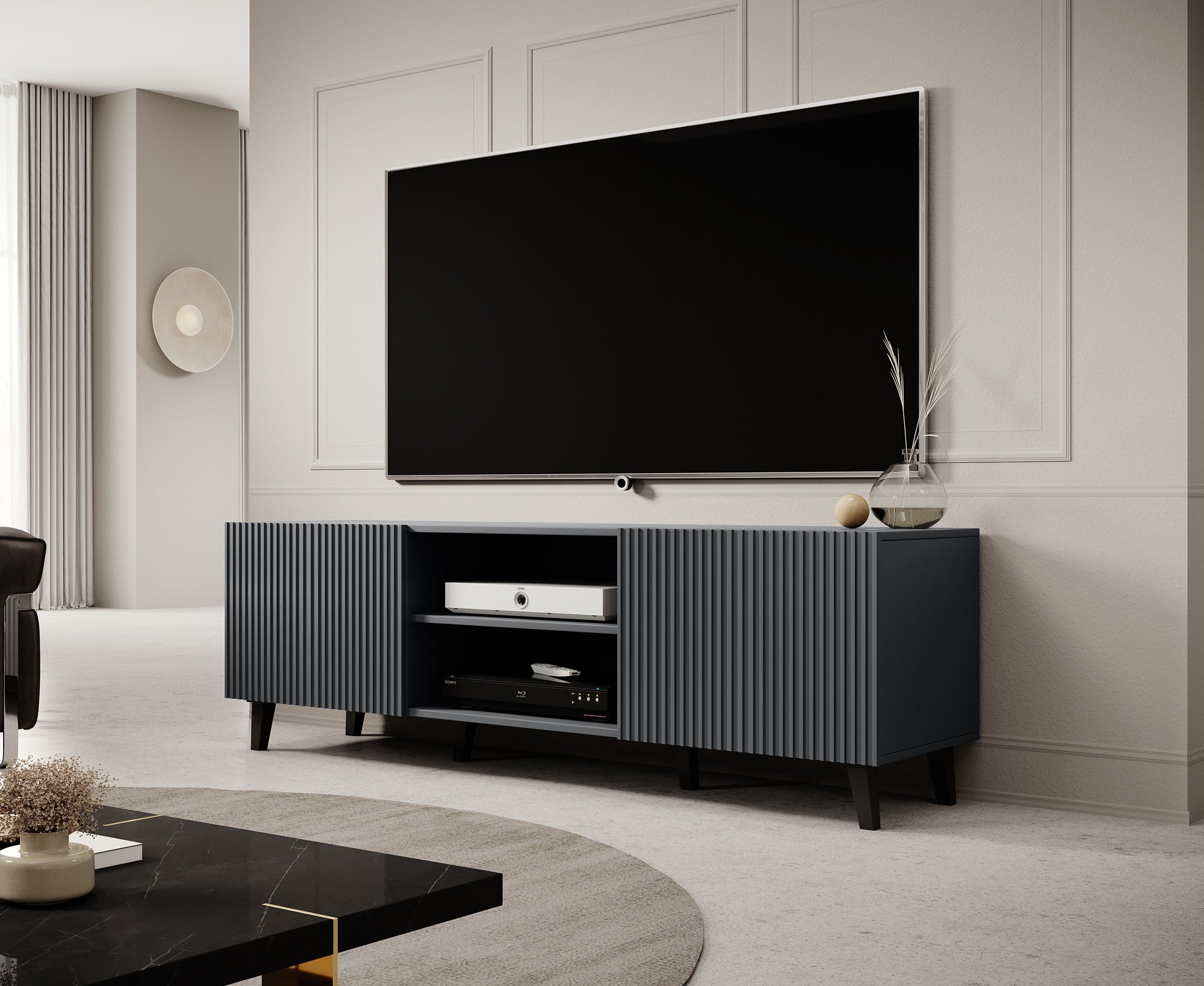 Vintar - TV-Meubel - Antraciet  - 150 cm