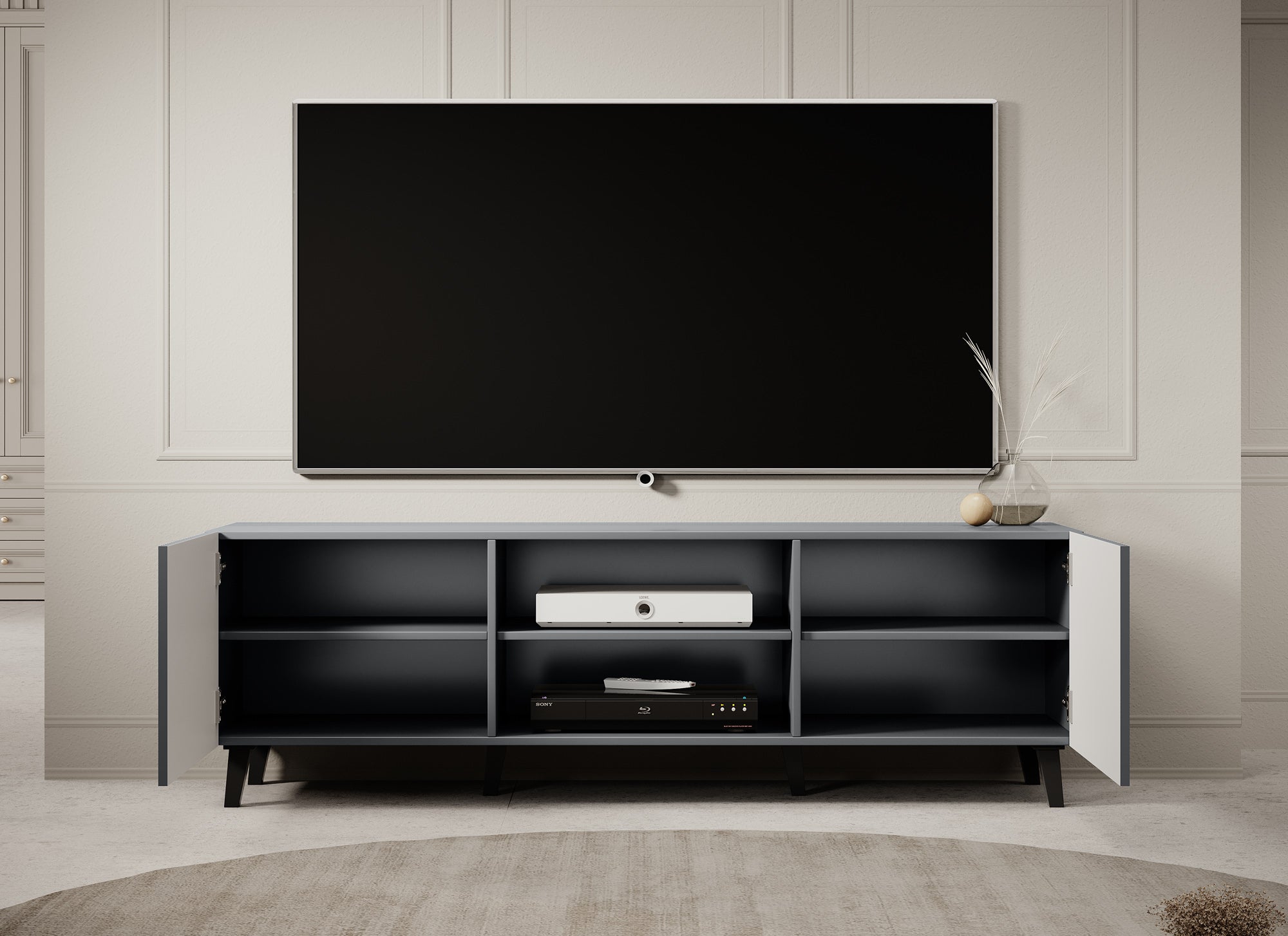 Vintar - TV-Meubel - Antraciet  - 150 cm