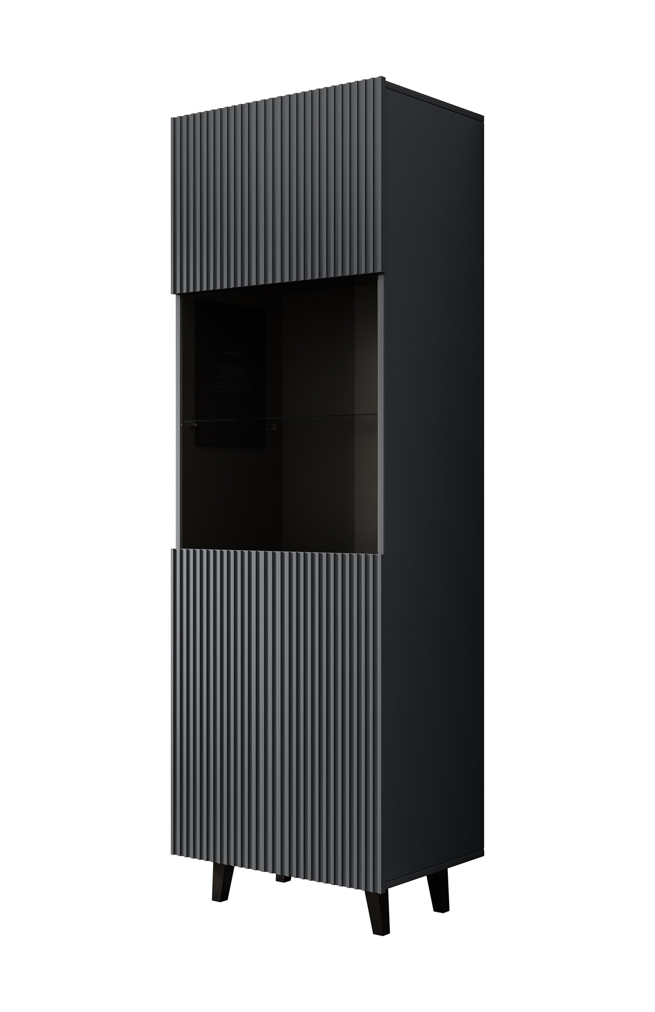 Vintar - Vitrinekast - Antraciet - 60x42x183 cm