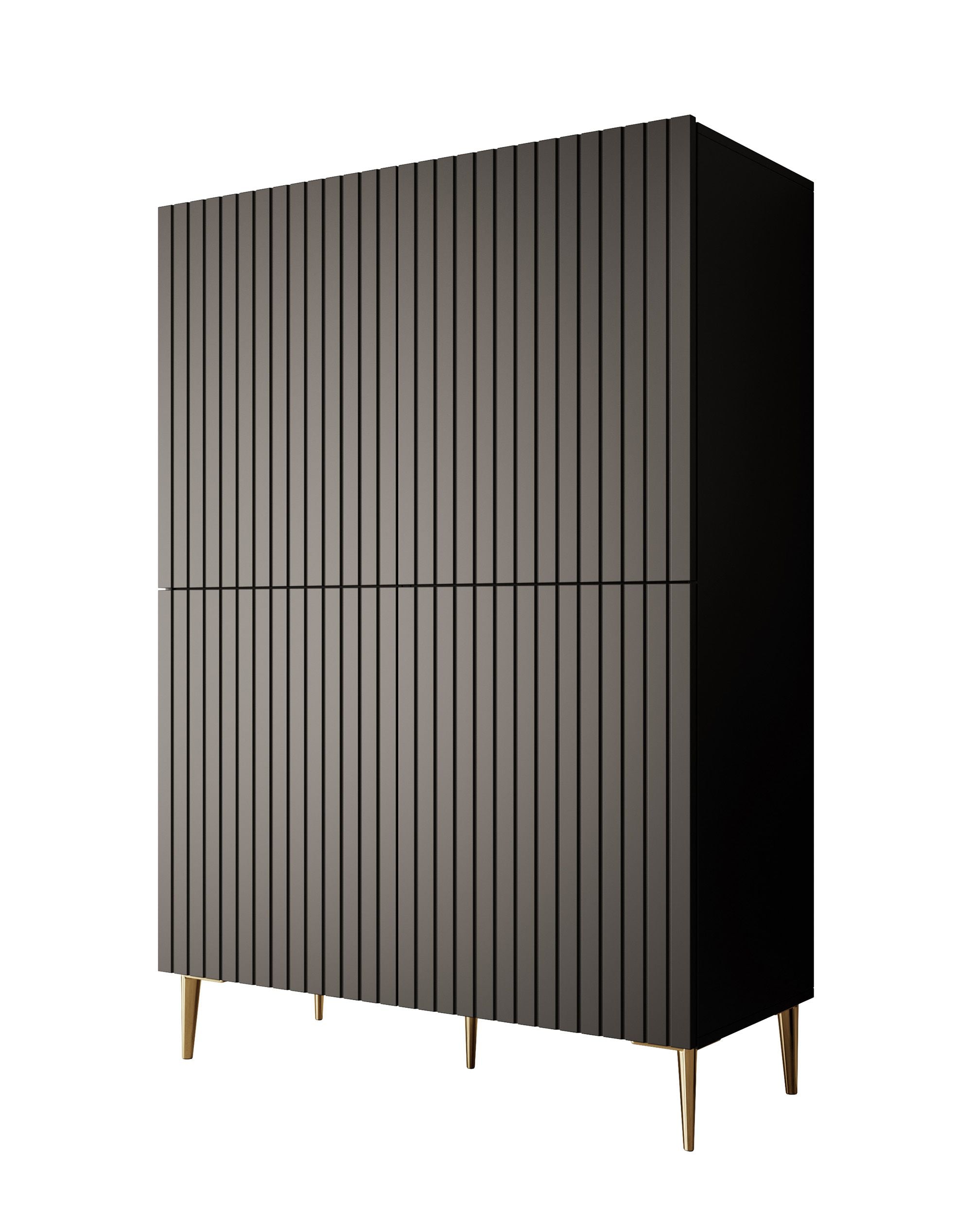 King - Opbergkast 2 deuren - Zwart - 100x45x146 cm