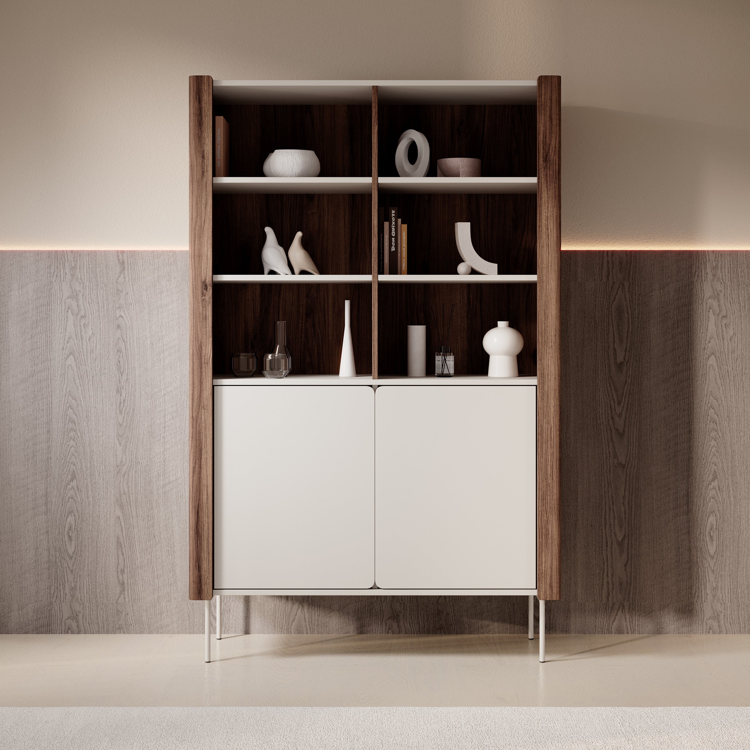 Lux - Vitrinekast - Beige