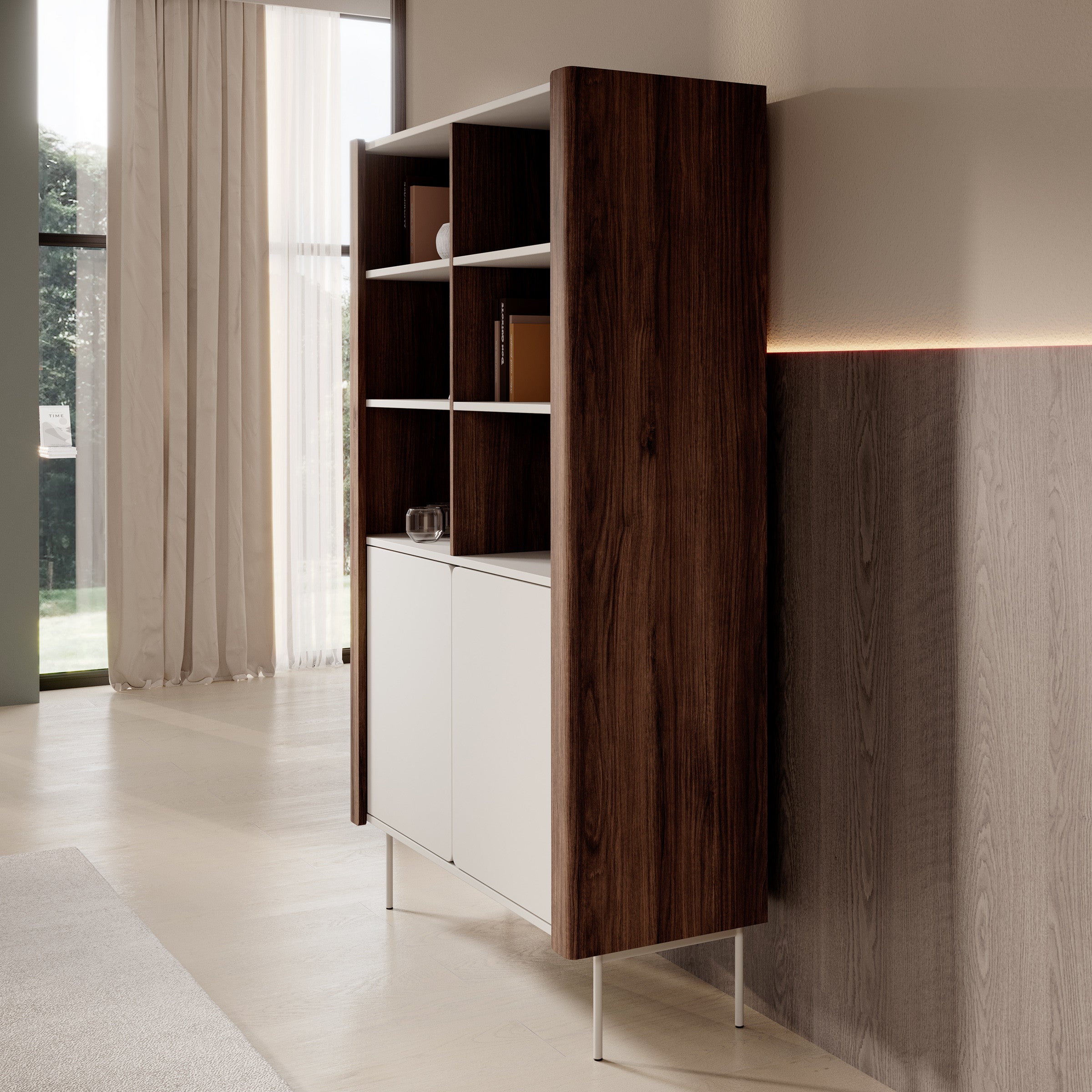 Lux - Vitrinekast - Beige