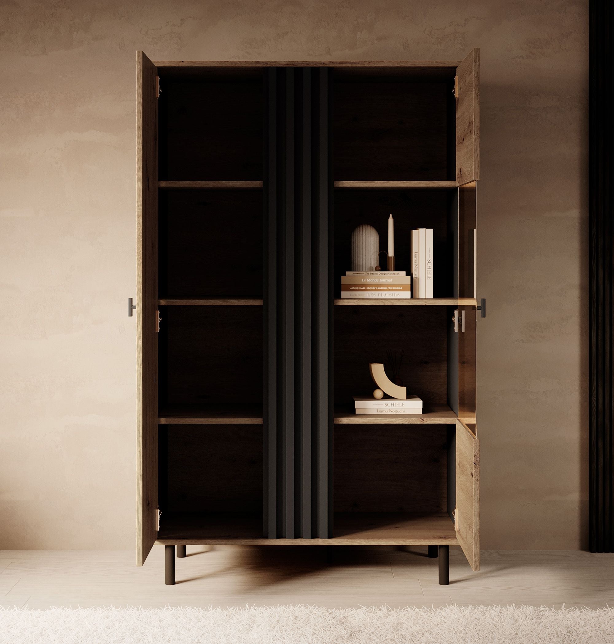 GRECA Vitrine de collection pour dés à coudre. Capacité : 168 dés à coudre. Dimensions (largeur x profondeur x hauteur) : 50 x 5 x 70 cm. Finition vernis chêne GRECA Vitrine de collection pour dés à coudre. Capacité : 168 dés à coudre. Dimensions (largeur x profondeur x hauteur) : 50 x 5 x 70 cm. Finition vernis chêne