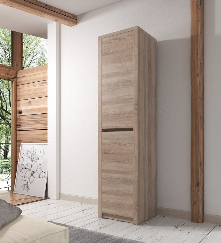 Monaco - Opbergkast met 2 deuren - Truffel eiken - 50x43x197 cm
