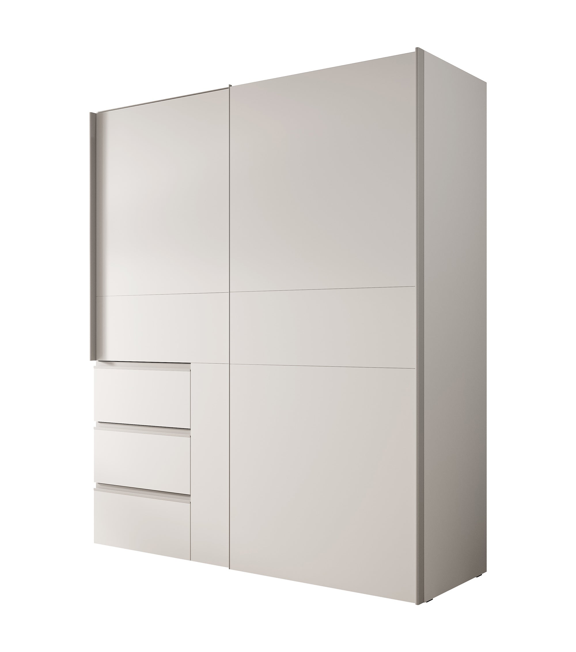 Walter - Kledingkast met schuifdeuren - Wit - 170x61x200 cm