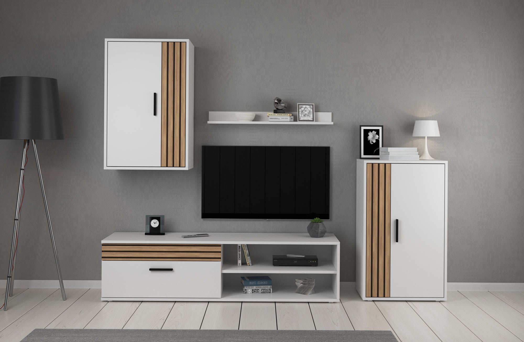 Bellini - Wandmeubel - Wit - 140x35x39 cm