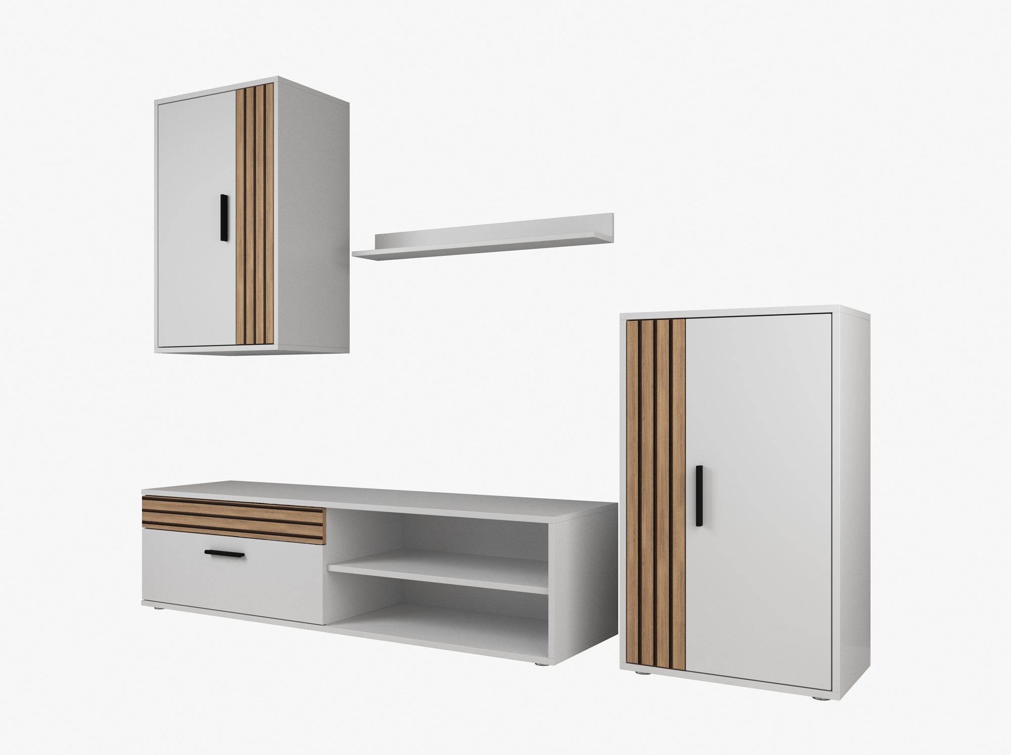 Bellini - Wandmeubel - Wit - 140x35x39 cm
