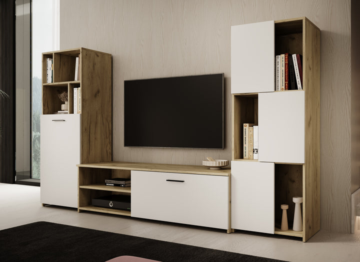 Jakarta - Wandmeubel - Wit - 240x35x137 cm