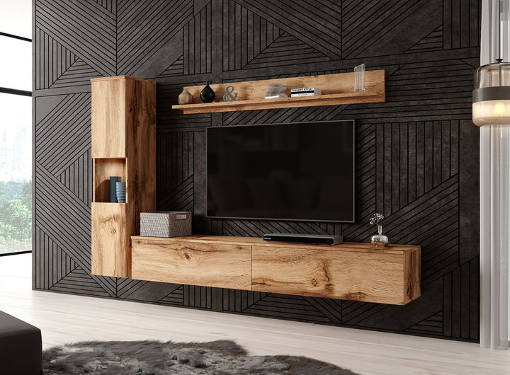 Pure - Wandmeubel - Eiken - 180x33x32 cm