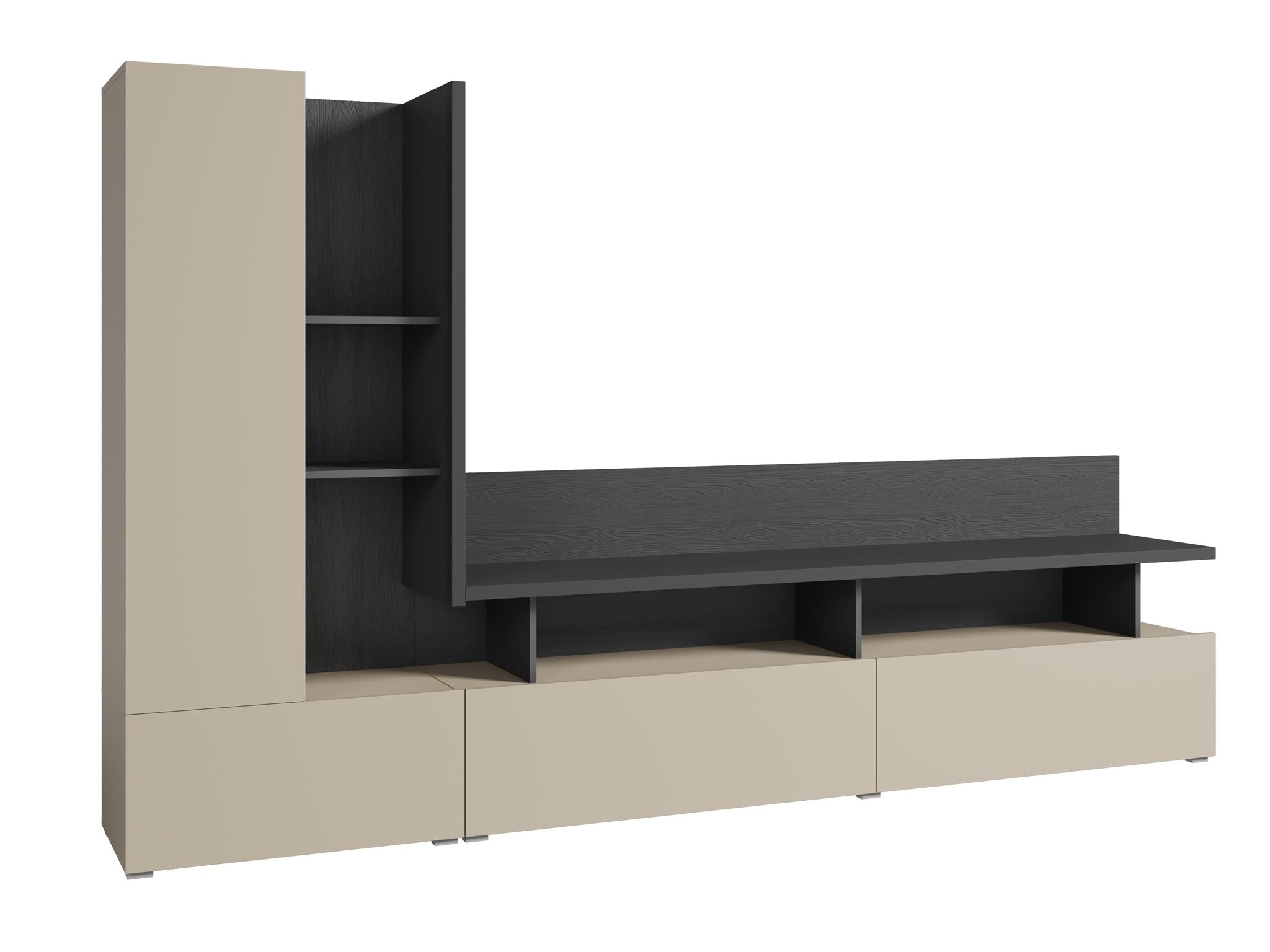 Sekai - Wandmeubel - Beige - 270x40x162 cm