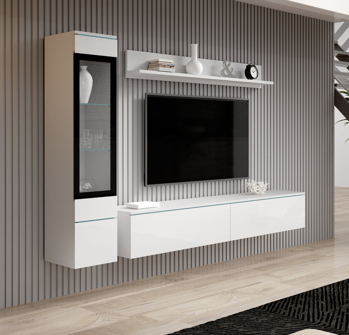 Verity - Wandmeubel - Wit - 180x33x32 cm