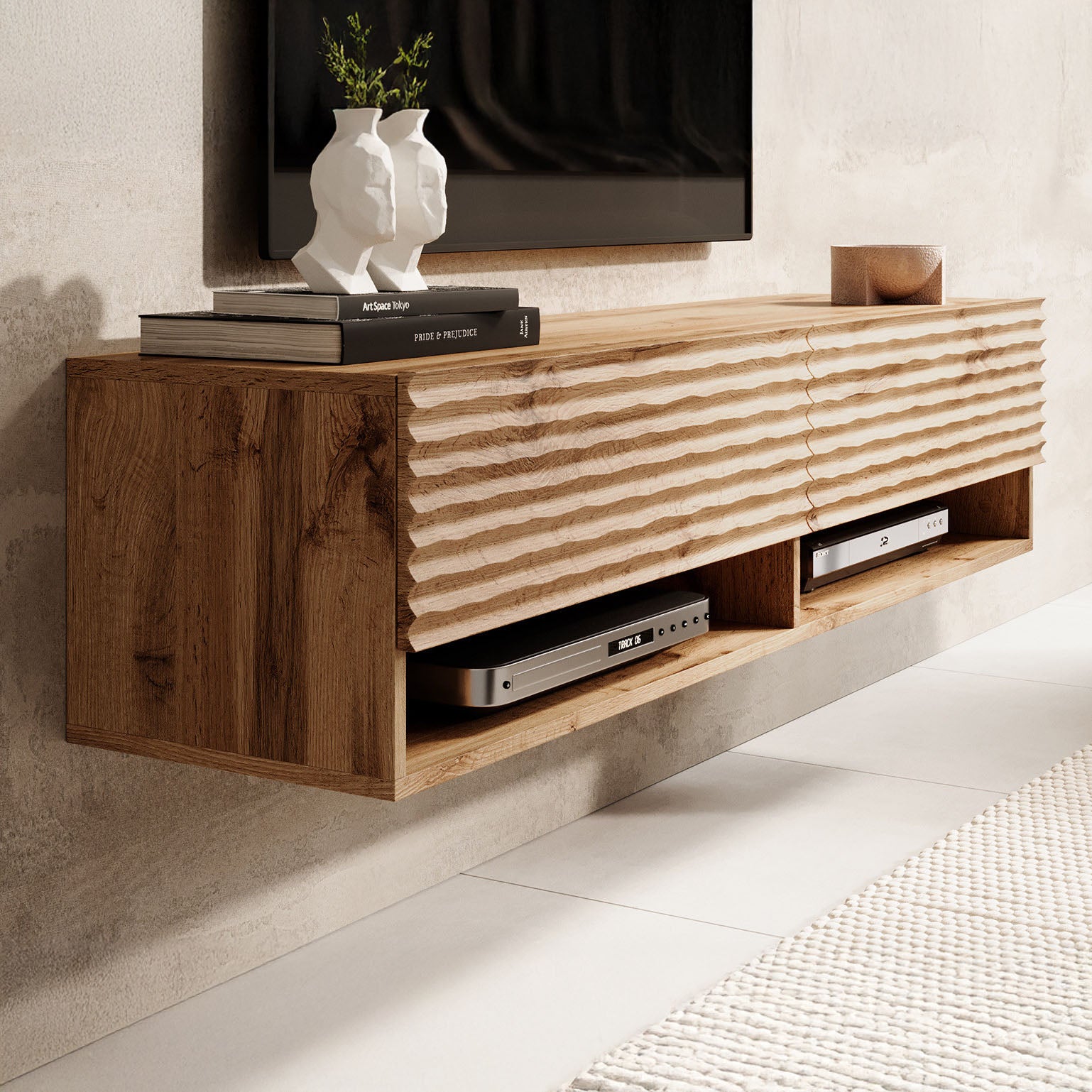 Asino - TV-Meubel  - Wave eiken  - 140 cm