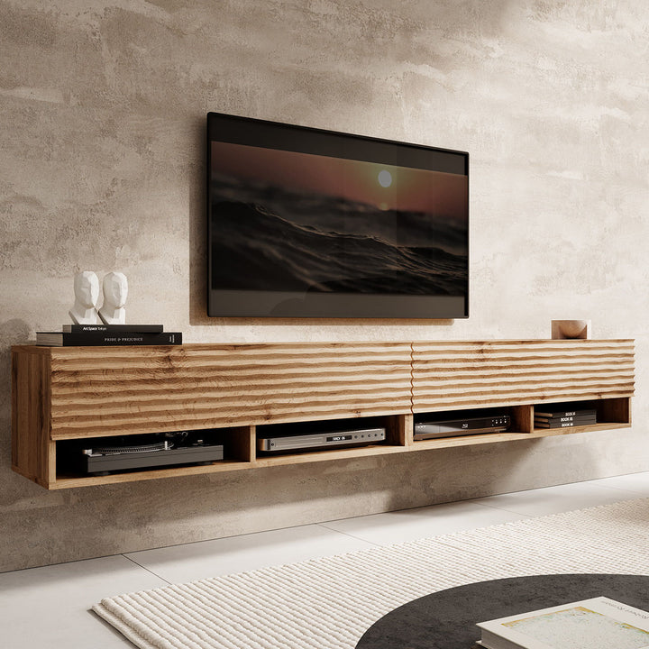 Asino - TV-Meubel  - Wave eiken - 200 cm