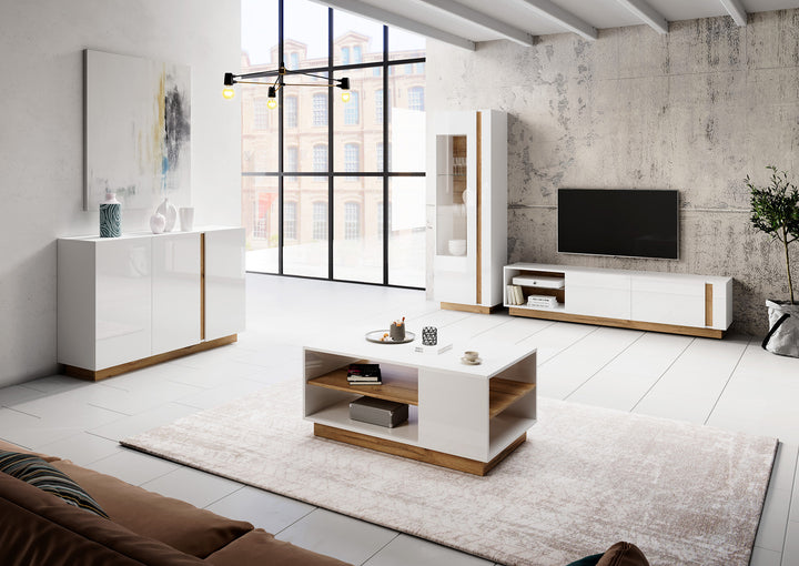 Ashley 2 - Woonkamer - Wit/eiken