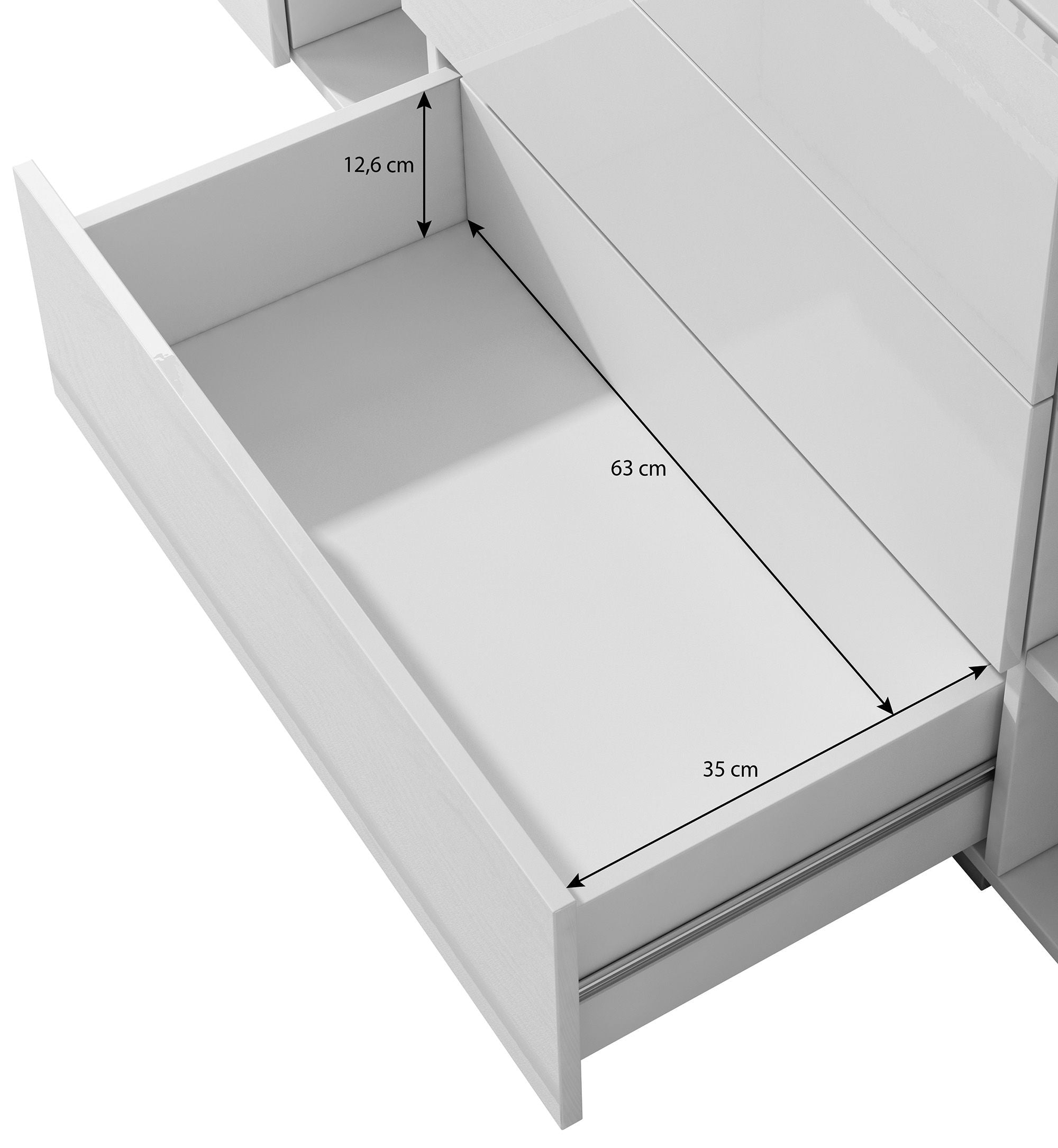 Bonzo - Dressoir - Wit - 190x39x68 cm