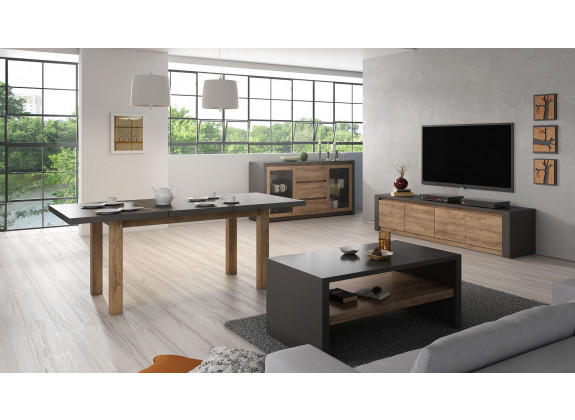 Woonkamer Monaco - Eiken - Grijs - Groot 2