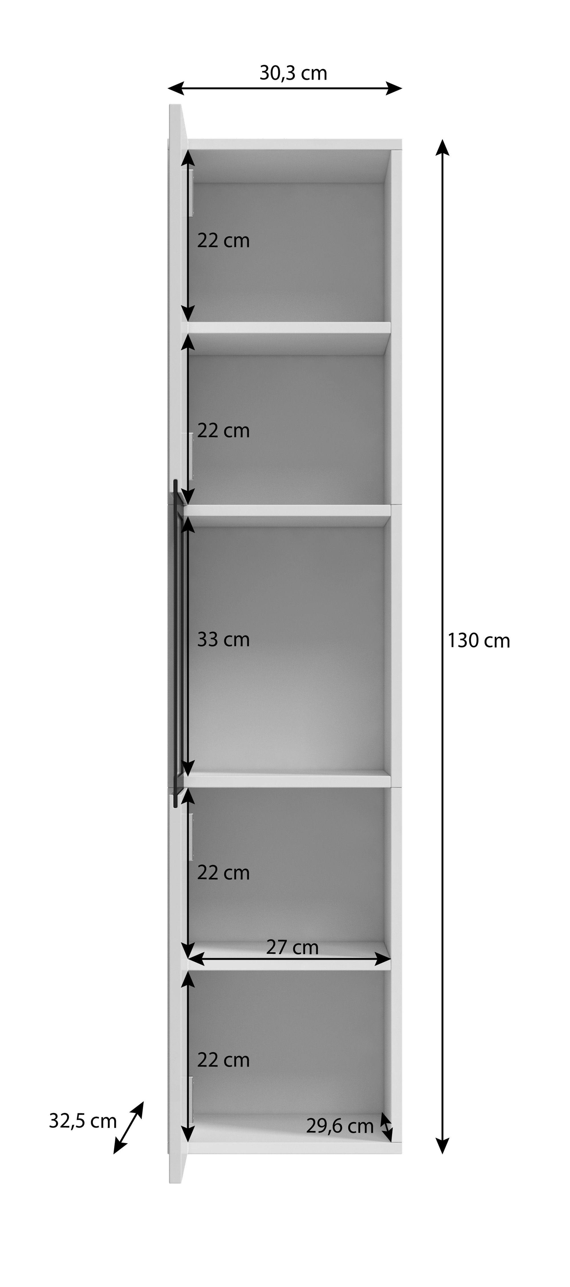 spanning Informeer verzekering Vitrinekast Bonzo - Eiken - Zwart - 30 cm | Meubella