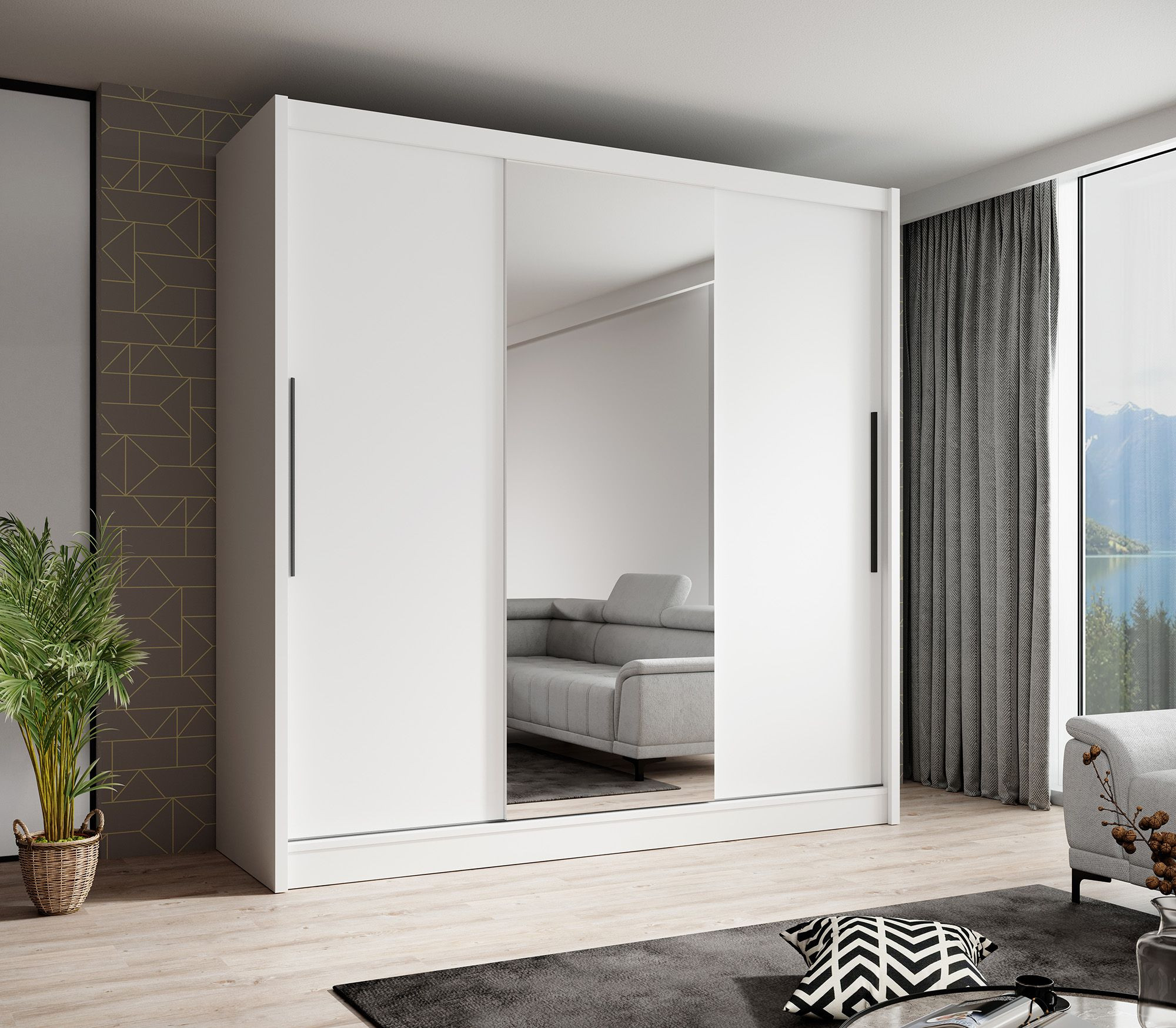 Onophoudelijk passage vonk Kledingkast Alcamo - Wit - 205,5 cm | Meubella
