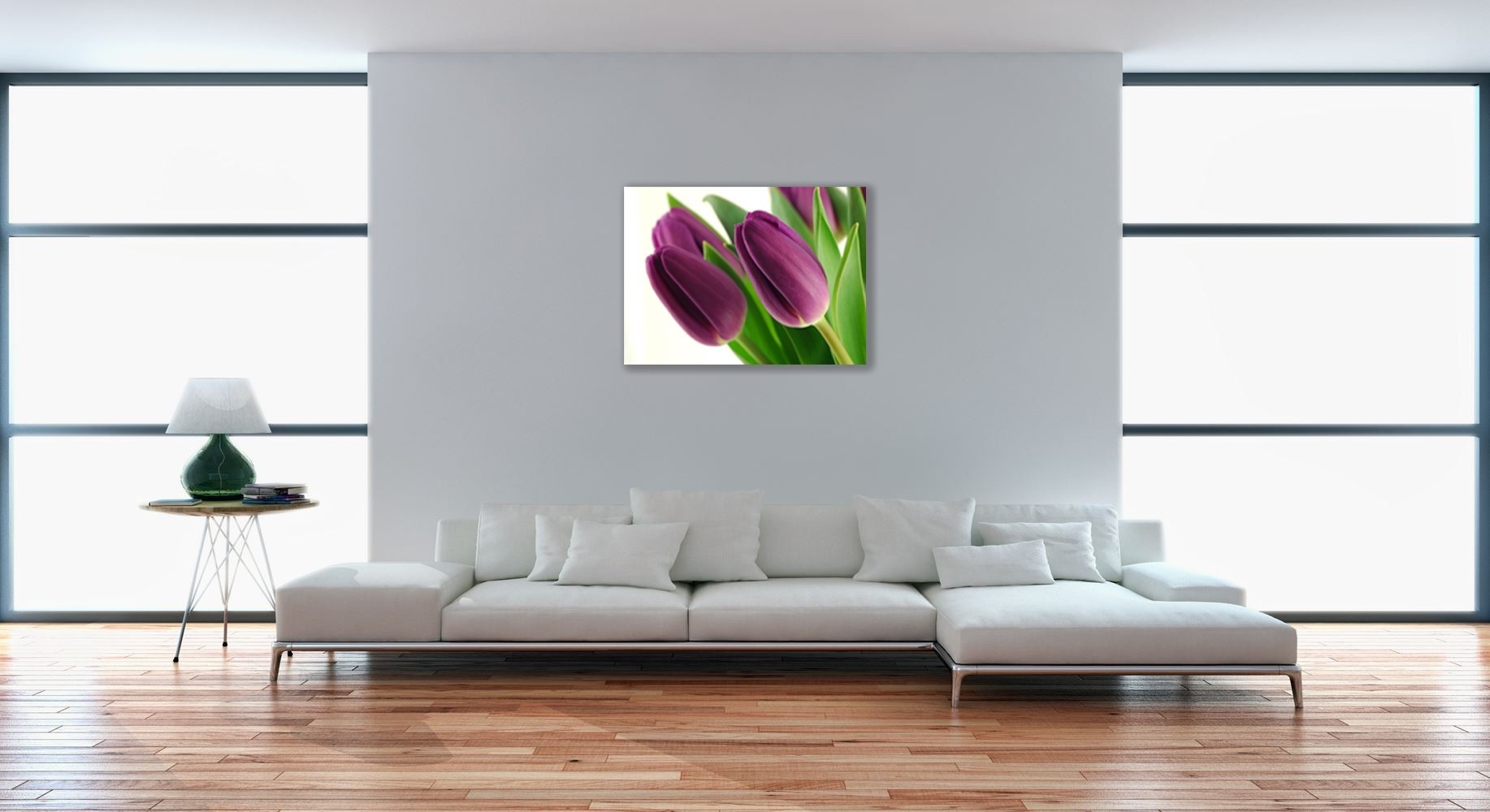 Omkleden nerveus worden ontwikkelen Schilderij Violet Tulip 1 canvas 80x60 cm - ACTIE | Meubella