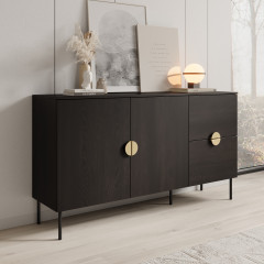 Dressoir Monor - Zwart eiken - 160 cm