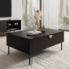 Salontafel Monor - Zwart eiken - 100 cm
