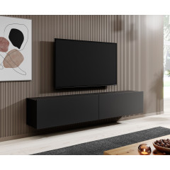 TV-Meubel Asilento - Mat zwart - 180 cm