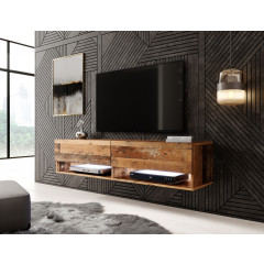 TV-Meubel Asino LED - Old wood - 140 cm - ACTIE