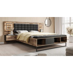 Tweepersoonsbed Serena - Eiken - 160x200 cm - ACTIE