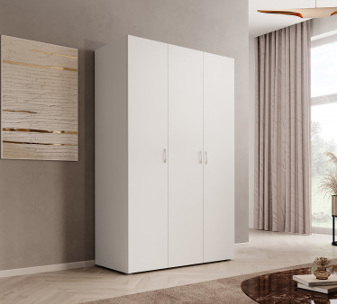 Kledingkast Bernd - Wit - 111 cm