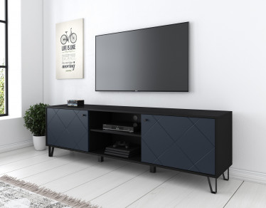 TV-Meubel Barlo - Mat Zwart - 183 cm