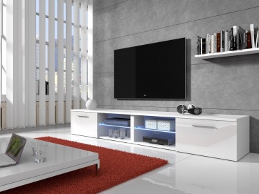 TV-meubel Bash II LED - Wit - 240 cm
