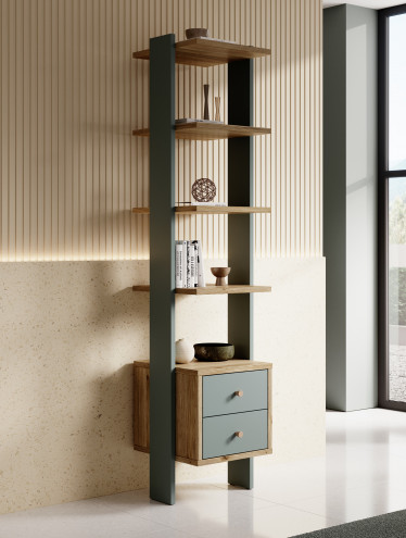 Boekenkast Wally - Groen - 44 cm - ACTIE