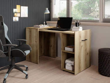 Bureau Dice - Licht eiken - Uitklapbaar 131,5 cm - ACTIE