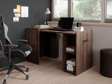 Bureau Dice - Walnoot - Uitklapbaar - 131,5 cm