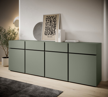 Dressoir Cainan - Groen - 225 cm