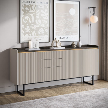 Dressoir Linq - Beige - 192 cm
