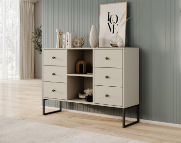 Dressoir Lyndall - Beige - 115 cm