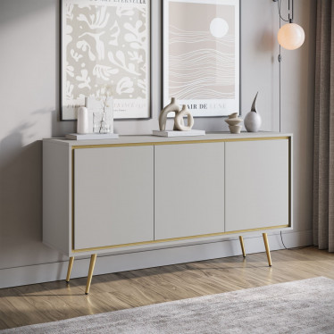 Dressoir Tara - Beige - 150 cm - ACTIE