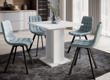 Eetkamertafel Swen - Wit - 80 cm - ACTIE
