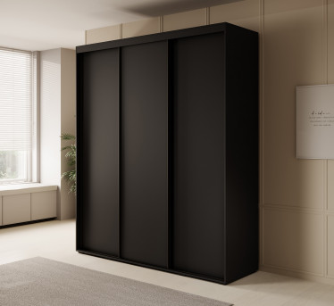 Kledingkast Dreamer - Zwart - 200 cm