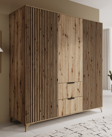 Kledingkast Evy - Eiken - 185 cm