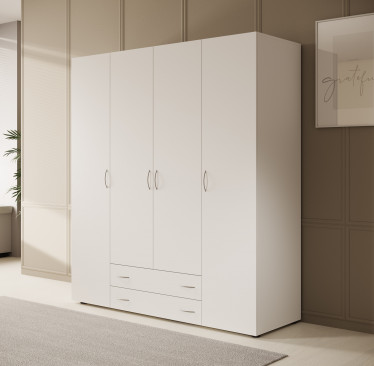 Kledingkast Serra - Wit - 160 cm