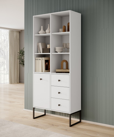 Boekenkast Lyndall - Wit - 77 cm