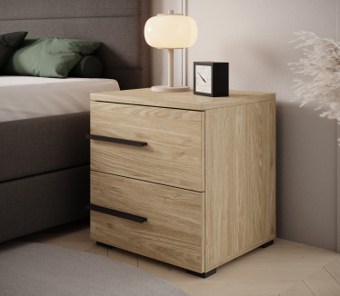 Nachtkastje Valetta - Eiken - 45 cm - Links - ACTIE