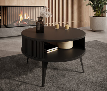 Salontafel Roslyn - Zwart - 75 cm