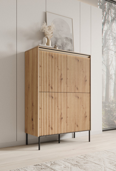 Dressoir Timoteo - Eiken - 98 cm - Hoog