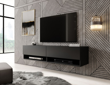 TV-Meubel Asino - Mat Zwart  - 140 cm