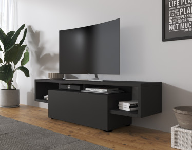 TV-Meubel Hertha - Zwart - 138 cm