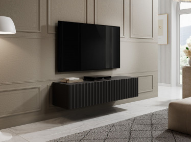 TV-Meubel William - Mat zwart - 150 cm